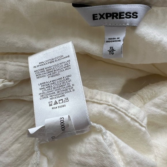 Express Ruffle Button Down Top - Picture 3 of 3